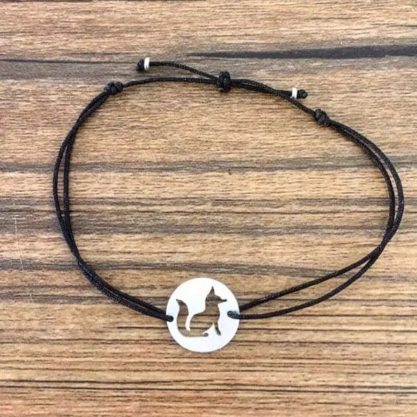 Stoffarmbändchen Rund Tiermotive 14mm – Bild 2