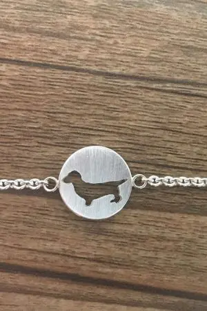 Rassehundesilhouette Armkettchen Rund 14mm