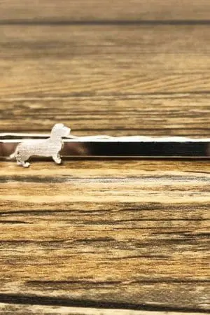 Krawattenklammer Dackel