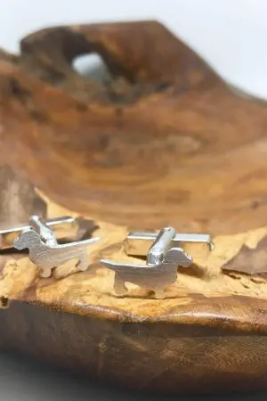 Manschettenknöpfe Rauhaardackel