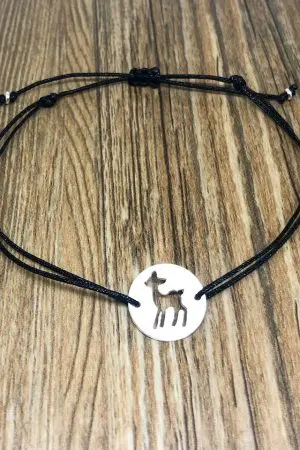 Stoffarmbändchen Rund Tiermotive 14mm