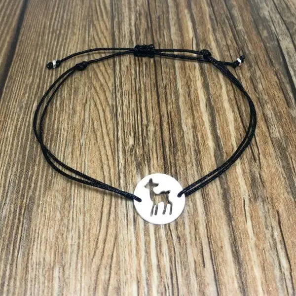 Stoffarmbändchen Rund Tiermotive 14mm