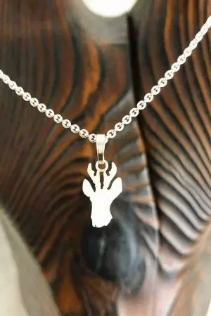 Wildtiersilhouette Kettenanhänger