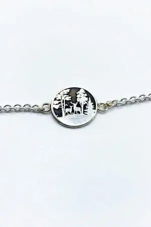 Silberarmband rund „Forest is my soul“