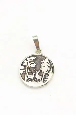 Kettenanhänger "Forest is my soul" Rund 14mm