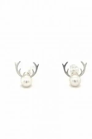 Hirschohrstecker mit Perle