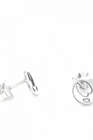 Wildtiersilhouette Ohrstecker Rund 9mm