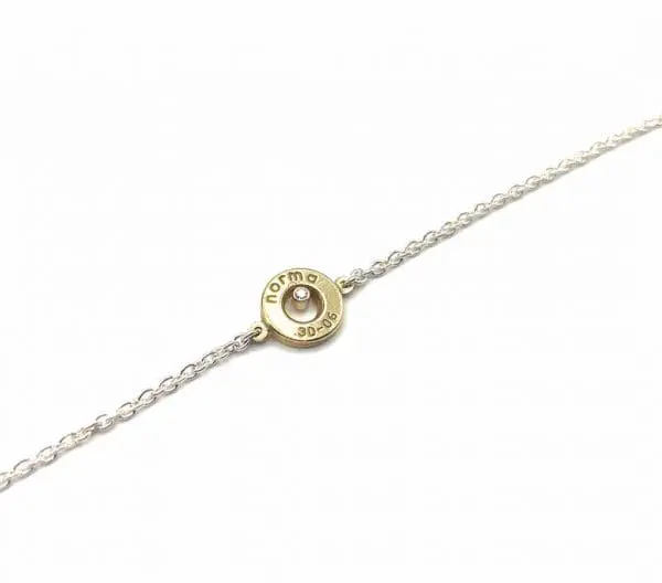 Armband Patronenhülse offen mit Zirkonia